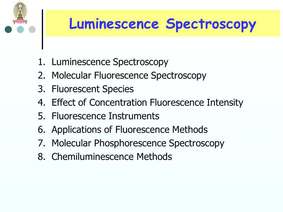 Luminescence Spectroscopy ppt ดาวนโหลด